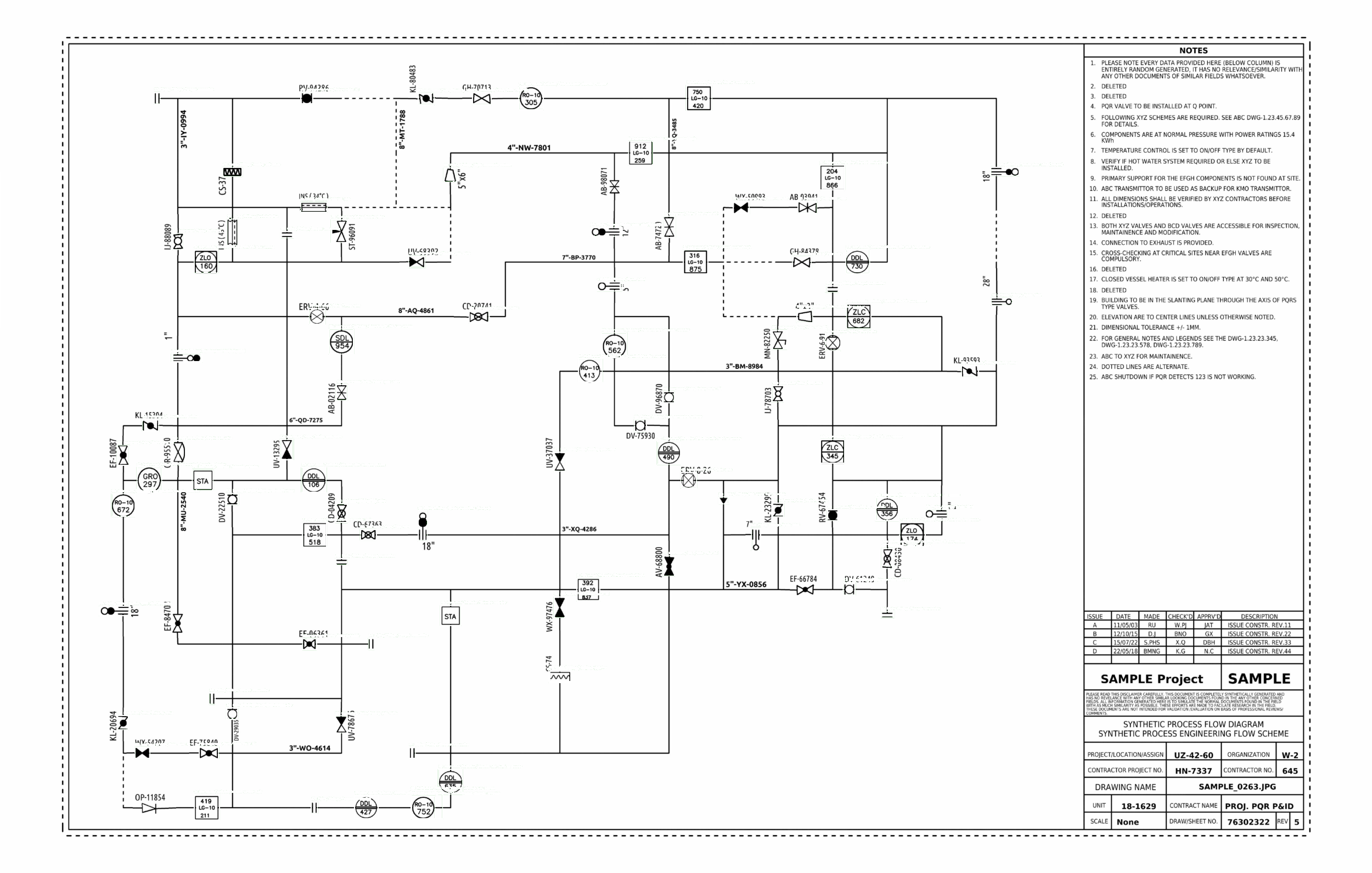 Process and instrumentation diagram before extraction